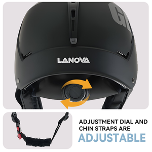 Lanova 8 lỗ thông hơi không khí tùy chỉnh trượt tuyết mũ bảo hiểm trượt băng Mũ bảo hiểm miễn phí điều chỉnh cân bằng xe trượt băng tuyết mũ bảo hiểm - Product Image 3