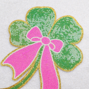 Parches de lentejuelas personalizados a precio barato de fábrica parches de hierro bordados de San Patricio - Product Image 3