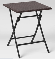 Table carrée pliante légère et portable pour balcon extérieur, anti-rouille, étanche, 23,62 pouces, prix de gros