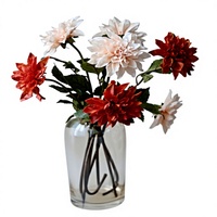 Vente en gros de fleurs Dahlia de haute qualité, fleurs artificielles pour la décoration de mariage à la maison, décoration de Noël