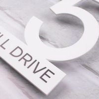 Plaque de porte avec numéro d'adresse, logo imprimé moderne, couleur personnalisable, imperméable, écologique, décoration murale, peinture