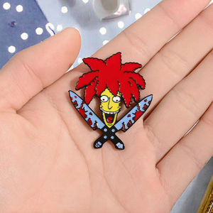 Broche en alliage motif goutte d'huile, motif famille de sitcoms amusante, épingle métallique unique à double poignard pour le Nouvel An chinois, la Fête Nationale, vêtements et sacs - Product Image 3