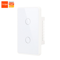 Interrupteur tactile WiFi intelligent TYSH 2 voies sans fil neutre 10A IP53 Panneau UE