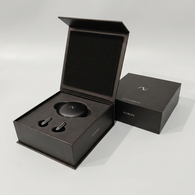 Custom Black Virgin Molded Eco-Friendly Recyclable Bluetooth Earphone Packaging Tray Paper Box One Stop Protective Packaging