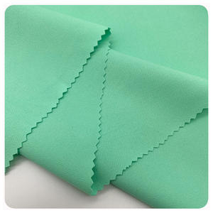 260GSM 95% poliéster 5% Spandex Color personalizado <span class=keywords><strong>4</strong></span> vías estiramiento 75D 100D poliéster estiramiento tejido sarga tela para ropa - Product Image 3