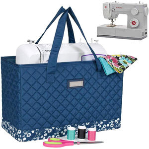 Portátil azul Floral de la máquina de coser llevan caso bolsa de viajes para hermano cantante máquinas - Product Image 6