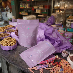 小さなバッグカスタマイズされた花の包装マイラー防臭デザインダイムステッカー付きカスタムプリント水平バッグ - Product Image 3