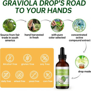 식이 보조제 100% 순수 천연 채식 유기농 수스프 그라비올라 잎 추출물 액체 방울 세포 재생 지원 - Product Image 4