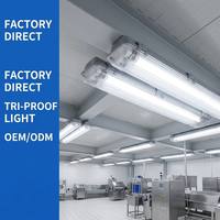 Luminaire LED antidéflagrant Tri-Proof ExdIICT6Gb, tube simple ou double, 0,6-1,2 m, IP66, PC ignifuge