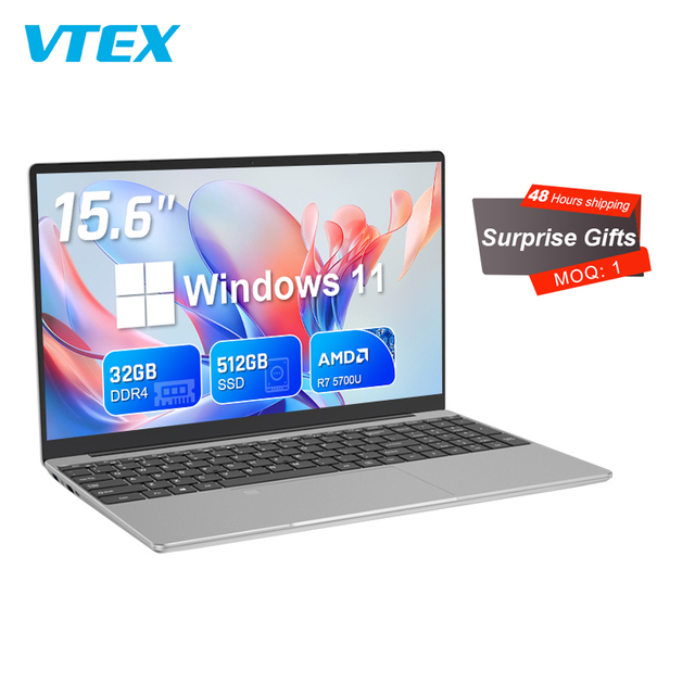 15.6 Inch Computadora New Lowest Price Laptop Notebook Amd R7 Vega 8 Core Display Ips Laptop Pc With Backlit Keyboard