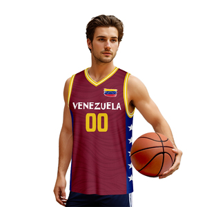 Uniforme de <span class=keywords><strong>Baloncesto</strong></span> Rojo Personalizado de Alta Calidad, Logotipo y Nombre Impresos por Transferencia de Calor, Absorbe la Humedad, Transpirable, 100% - Product Image 6