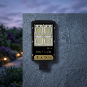 ไฟถนนโซลาร์เซลล์ LED 400W IP67 กระจกอะลูมิเนียมหล่อขึ้นรูป ติดผนัง ควบคุมด้วยรีโมท โมโนคริสตัลไลน์ 120 ลำแสง สำหรับถนน รับประกัน 2 ปี - Product Image 6