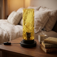 Lampe de table G9, style post-moderne, luxe, ellipse, verre gris fumé, lampe de chevet pour la décoration de la maison