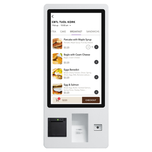 Nhà hàng/siêu thị kỹ thuật số biển màn hình cảm ứng QR mã quét và máy in tự dịch vụ thanh toán <span class=keywords><strong>kiosk</strong></span> - Product Image 1