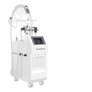 Équipement professionnel de beauté pour esthéticiennes, multifonctionnel, 10 poignées, jet d'eau et d'oxygène, écran tactile, acier inoxydable - Product Image 1