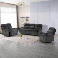Canapé en bois moderne, fabrication directe d'usine, fauteuil inclinable électrique, ensemble de chaises longues, télécommande, tissu rembourré durable