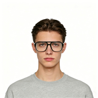 Vente directe d'usine rétro unisexe PC lunettes optiques carré Anti lumière bleue lunettes bloquant pour hommes femmes Logo personnalisé