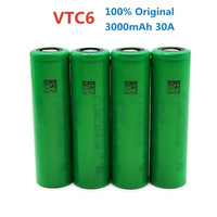 Baterai Isi Ulang LiNiMnCoO2 18650 IMR 18650 3000mAh 3.7V 30A Sel Daya Tinggi 1200 Siklus untuk Alat Listrik Senter DIY
