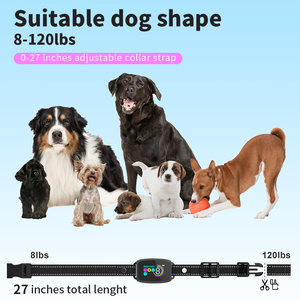 Großhandel intelligentes Anti-Bellen-Halsband mit LCD-Display wasserdichtes USB-Aufladbares Elektro-Stoßkragen für Hunde - Product Image 5