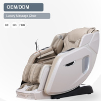 Fauteuil de massage zéro gravité 4D Shiatsu avec airbags intégraux, commande vocale, Bluetooth et éclairage LED pour hôtel, spa et salon