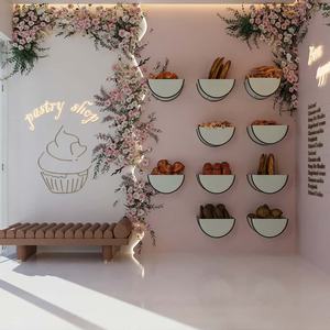 ชั้นวางของในร้านขนมปังตู้โชว์เค้กทำจากแก้วสำหรับตกแต่งร้าน - Product Image 3