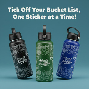 Thermos à double paroi <span class=keywords><strong>de</strong></span> 32 oz avec logo personnalisé, étiquette privée, avec autocollants pour carte du monde, gobelet <span class=keywords><strong>de</strong></span> <span class=keywords><strong>voyage</strong></span> - Product Image 4
