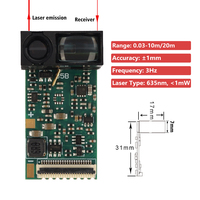 Capteur de distance laser LDLL OEM pour la mesure de distance Module de distance laser 10m Capteur de portée laser RS232 I2C
