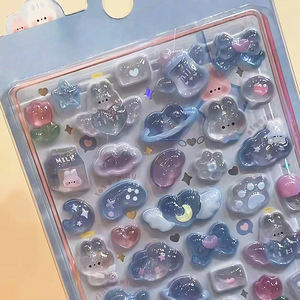 Pegatinas Decorativas 3D de Burbujas de Cristal para Teléfonos Móviles, Resistentes al Agua y Ecológicas, para Niñas, Juguete Educativo Infantil con Dibujos Animados, Venta al Por Mayor - Product Image 1