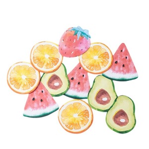 Notes autocollantes créatives en forme de fruits, style dessin animé, irrégulières, mignonnes, pour messages et mémos, pour filles - Product Image 4