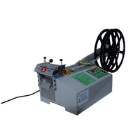 Machine de découpe automatique de qualité industrielle 110V/220V 0.44kw avec lames chaudes/froides pour étiquettes tissées, lacets et fermetures éclair