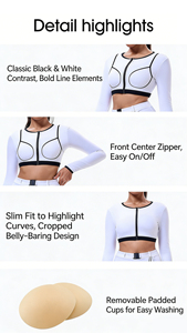 Nuevo Top Elegante de Manga Larga de Alta Elasticidad con Sujetador Incorporado, Personalizable, para Fitness, Sublimado, Transpirable y de Secado Rápido, para Tenis - Product Image 4