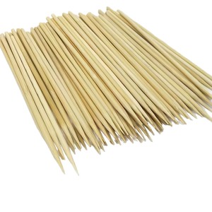 Brochetas Desechables de Bambú de 2.5mm de Grosor para Barbacoa, Salchichas a la Parrilla, Frutas, Malvaviscos, Espino Confitado, Uso Comercial - Product Image 1