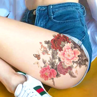 Tatouages temporaires en papier à transfert d'eau pour enfants, motif henné blanc indien sexy et tendance, sans film, imperméables, vente en gros