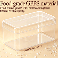 Boîte à chocolat transparente WEISHENG en GPPS, boîte en acrylique de qualité alimentaire avec couvercle, pour bonbons et en-cas, de forme rectangulaire, en plastique