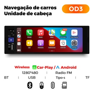 MEKEDE Stock Brésil NON soumis à la taxe Livraison gratuite Écran 6,86 pouces <span class=keywords><strong>1</strong></span> DIN MP5 sans fil CP/AA <span class=keywords><strong>Module</strong></span> AHD Liaison Téléphone BT Google Maps - Product Image 6
