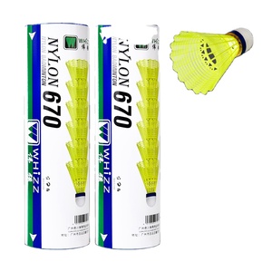 Vendita calda all'ingrosso di buona qualità uso durevole in Nylon Shuttlecock Badminton simile a <span class=keywords><strong>Mavis</strong></span> 350 - Product Image 1