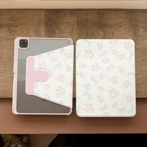 Funda Protectora para Tablet Apple <span class=keywords><strong>iPad</strong></span> con Diseño de Flores en Forma de Lazo, con Soporte Giratorio Pro para la 11ª Generación Mini - Product Image 1
