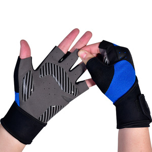 Bodun Fitness Gloves <b>Half</b> Finger Wrist Support Anti <b>Slip</b> Weight Lifting Men's Workout Gear - Product Image 3