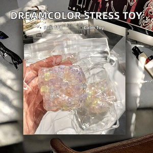 ลูกบาศก์บีดส์ TPR สีดรีมคัลเลอร์ใหม่ ขนาด 5.5 ซม. ของเล่นบีบคลายเครียด บรรเทาความกดดัน ของขวัญสำหรับเด็กและผู้ใหญ่ สร้างบรรยากาศแห่งความสุข รุ่น 20564 - Product Image 2