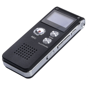 Enregistreur vocal numérique de haute qualité rechargeable en acier avec écran LCD - Product Image 5