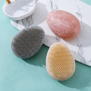 Neue Form glitzer gerade Haarbürste Anti-Knotenhaarglättungs-Massage-Haarbürste Rädchen-Haarpflege-Kämme Marmorier-Ei-Kamm
