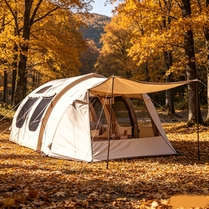 Tente tunnel gonflable à colonnes d'air intégrées avec auvent étendu, tente de glamping de luxe imperméable pour <span class=keywords><strong>camping</strong></span>-cariste, OEM ODM - Product Image 5