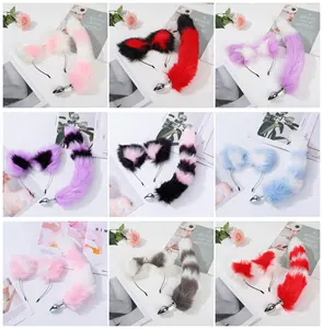 Cat Fox Ear Bell Headband Bow Neckwear Maid Anime Housemaid Cosplay Fancy Dress Set Women Girls Party Props Costume