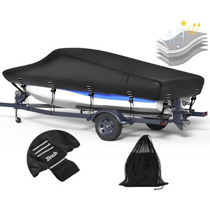 Nuova Copertura per Barche da Pesca 18-20 Piedi con 5 Strati di Tessuto 300D, Impermeabile, Resistente ai Raggi UV e Traspirante - Product Image 1