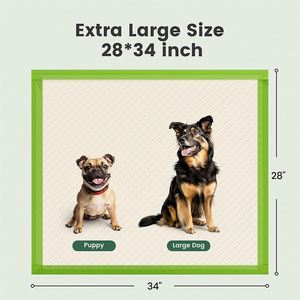 Tapis d'apprentissage pour chien jetable, écologique, anti-fuite, 6 couches, haute absorption, tailles S, M, L et XL, vert - Product Image 3