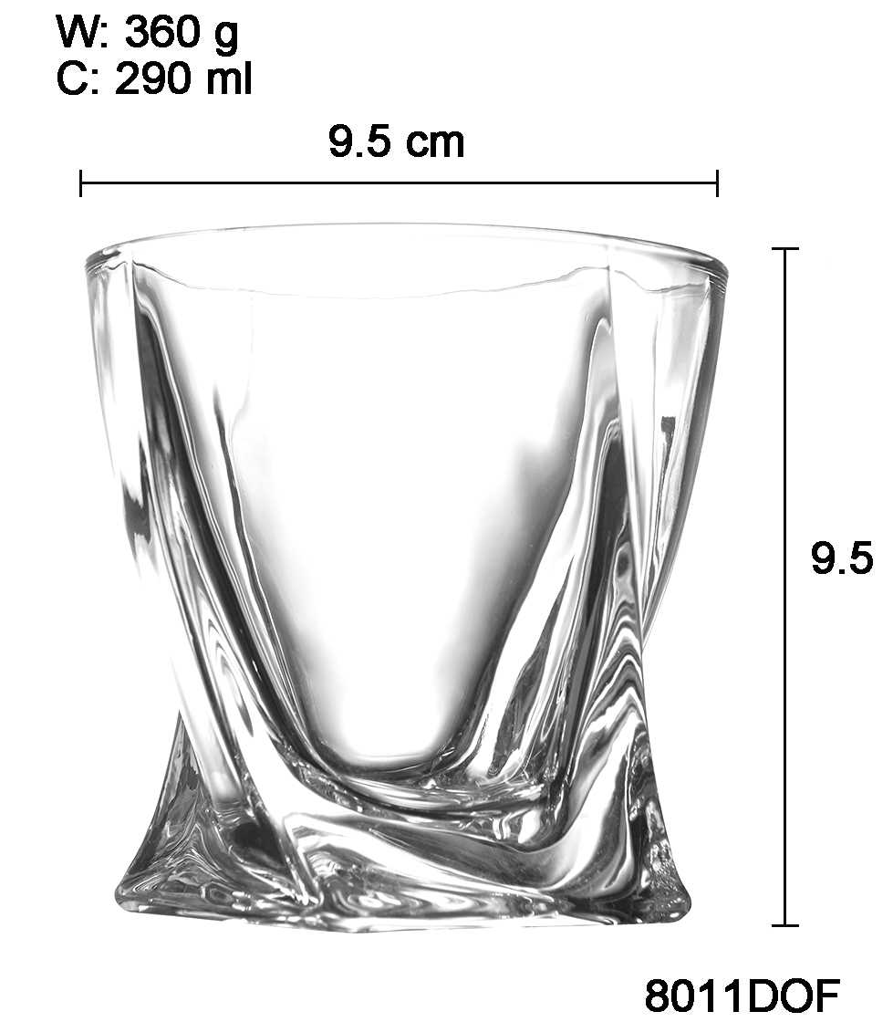 FINAL TOUCH 4 whiskyglazen, kristalglas, gemaakt met DuraSHIELD titanium versterkt voor verhoogde duurzaamheid, hoogte 9 cm, 300 ml, verpakking van 4 stuks