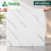Carrelage Vinyle PVC Adhésif Effet Marbre 1.8mm 2mm 600*600 pour Sol, Idéal Maison, Showroom, Magasin