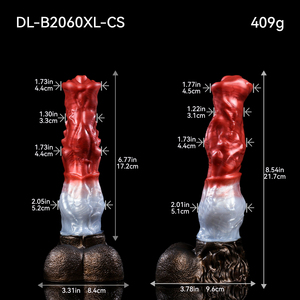 DL-B2060XLCS Dildo de Fantasía Enorme con Nudos, Dildo Monstruoso, Dildo de Lobo Animal, Tapón Anal, Juguete Sexual - Product Image 4