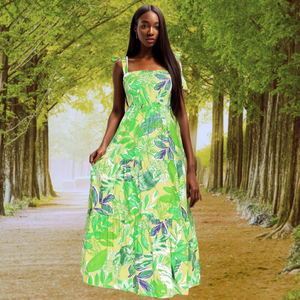 Vestido Largo Ajustable con Estampado Colorido para la Playa, Verano, Moda, Nuevos Materiales al por Mayor - Product Image 3