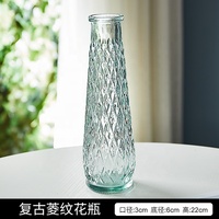 MF-L507Glass vas bunga timbul antik kuncup tunggal vas kuncup bening dalam jumlah besar vas kaca lucu Mini untuk pernikahan rumah